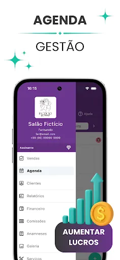 Скриншот 1 — Corthy: Agenda Salão e Gestão