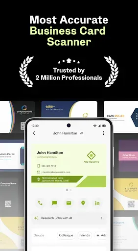 Скриншот 1 — Covve - Business Card Scanner