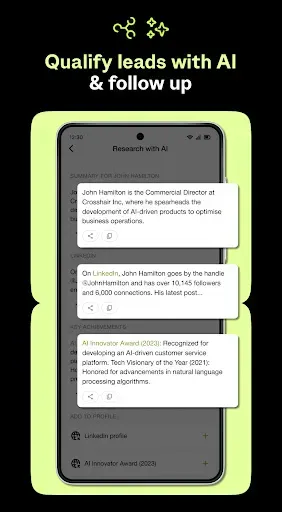 Скриншот 4 — Covve - Business Card Scanner