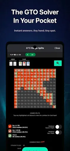 Скриншот 1 — Poker Solver+ - GTO for Holdem