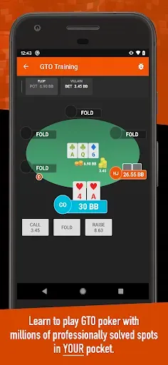 Скриншот 1 — Postflop+ - GTO Poker Trainer