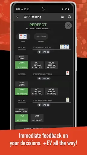 Скриншот 2 — Postflop+ - GTO Poker Trainer