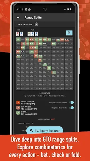 Скриншот 3 — Postflop+ - GTO Poker Trainer