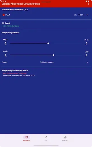 Скриншот 4 — Fitness Calc-Coast Guard