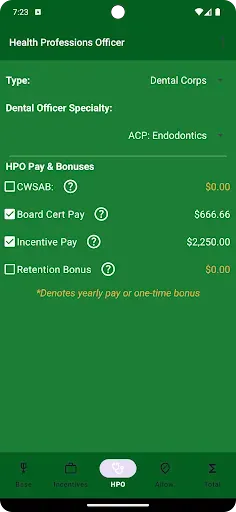 Скриншот 3 — US Military Pay Calc Plus