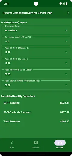 Скриншот 3 — US Military Reserve Retirement