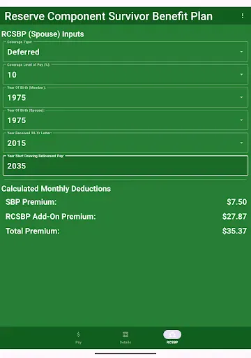 Скриншот 6 — US Military Reserve Retirement