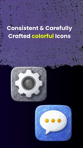 Скриншот 5 — Crayon Icons Pack: Pastel Icon