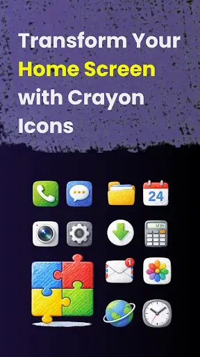 Скриншот 8 — Crayon Icons Pack: Pastel Icon