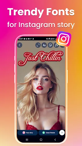 Скриншот 1 — Fonts for Insta Story: Fontini