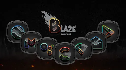 Скриншот 1 — Blaze Dark Icon Pack
