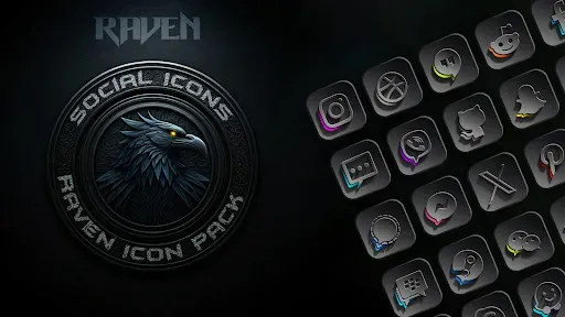 Скриншот 8 — Raven Dark Icon Pack