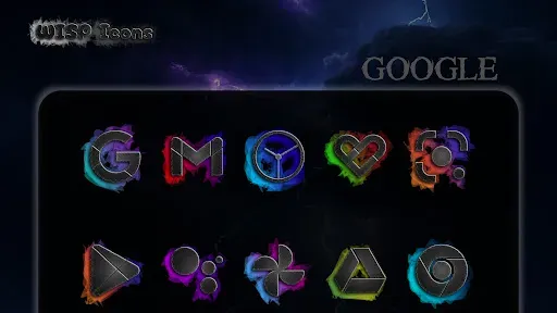 Скриншот 7 — Wisp Dark - AMOLED App Icons