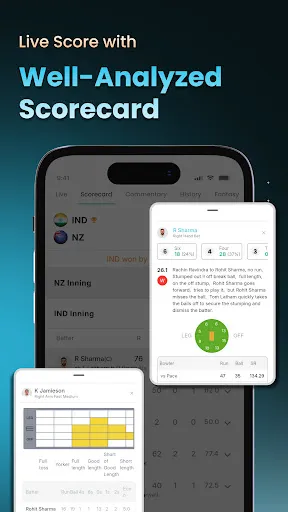 Скриншот 2 — Cricket LineX: Fast Live score