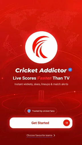Скриншот 1 — Cricket Addictor Live line App