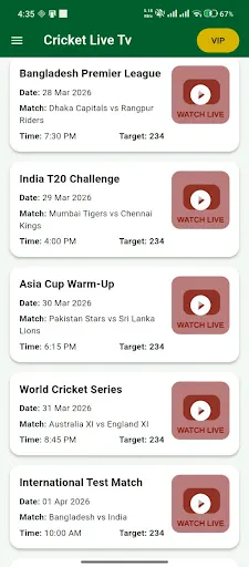 Скриншот 1 — Cricket Live TV