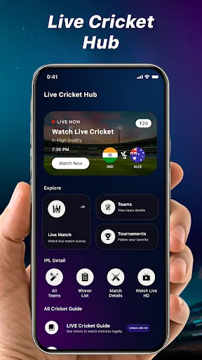 Скриншот 1 — Live Cricket HD TV Streaming
