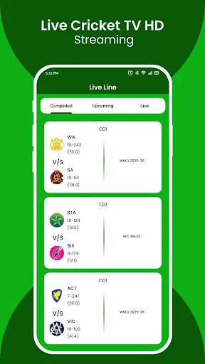 Скриншот 2 — Live Cricket TV HD Streaming