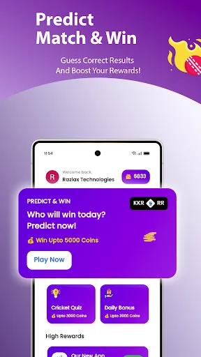 Скриншот 1 — Cricky Rewards - Quiz & Win