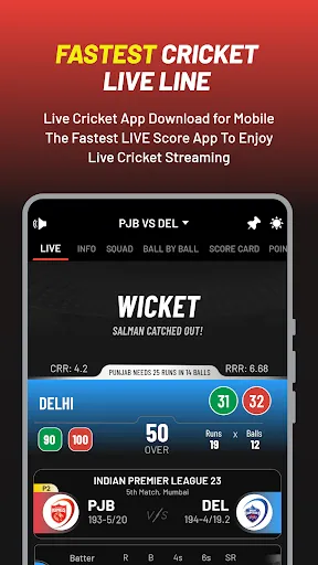 Скриншот 4 — Cricket Mazza 11 Live Line