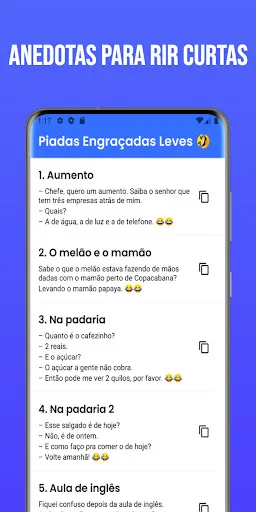 Скриншот 1 — Piadas curtas e engraçadas