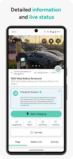 Скриншот 3 — Chargehub EV & Tesla Charging