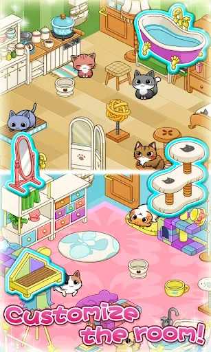 Скриншот 4 — Cat Room - Cute Cat Games