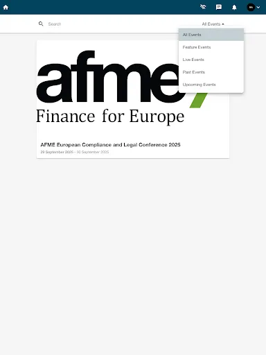 Скриншот 5 — AFME Events