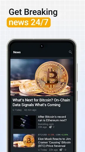 Скриншот 3 — Investing.com: крипто, новости