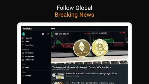 Скриншот 7 — Investing.com: крипто, новости