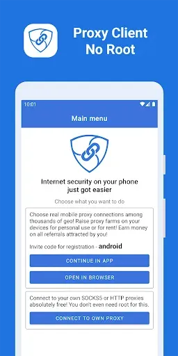 Скриншот 1 — Proxy Client - No Root