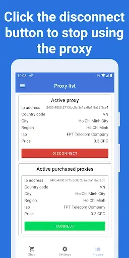 Скриншот 4 — Proxy Client - No Root