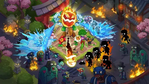 Скриншот 8 — Flower vs zombie: City Defense