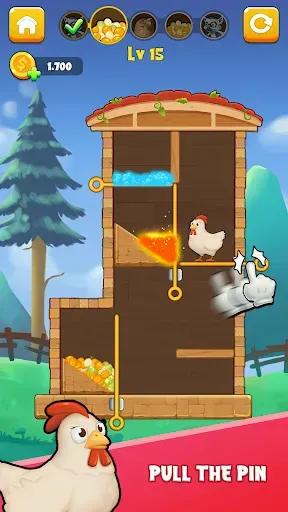 Скриншот 2 — Chicken Rescue: Pull The Pin