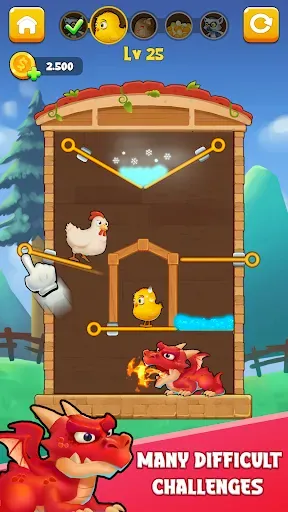 Скриншот 3 — Chicken Rescue: Pull The Pin
