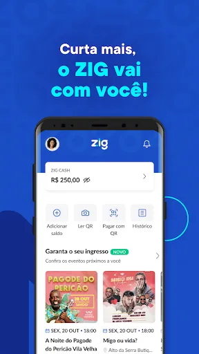 Скриншот 1 — Zig: Ingressos e consumo fácil