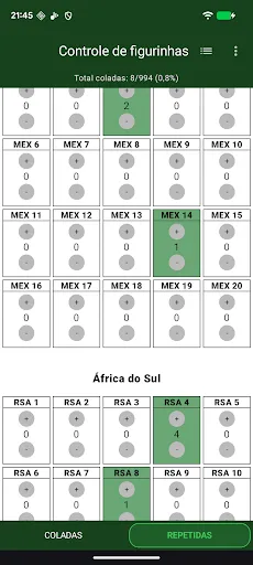 Скриншот 2 — Controle Figurinhas: Copa 2026