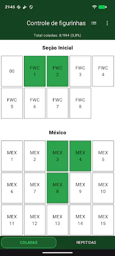 Скриншот 7 — Controle Figurinhas: Copa 2026
