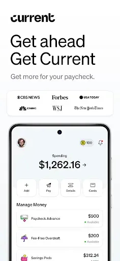 Скриншот 1 — Current - Mobile Banking
