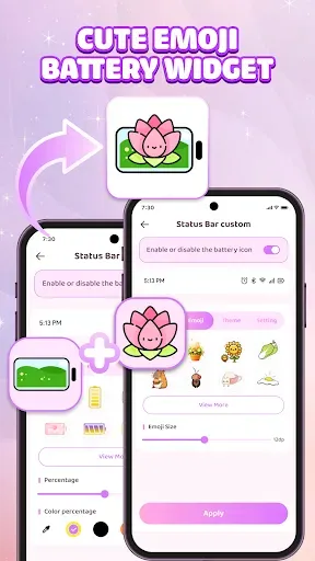 Скриншот 5 — Emoji Battery Icon Customize