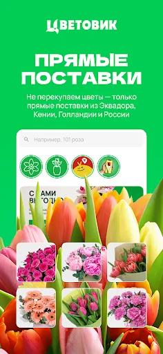 Скриншот 1 — Цветовик: доставка цветов
