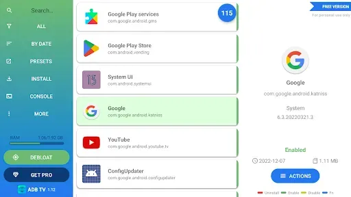 Скриншот 7 — ADB TV: App Manager