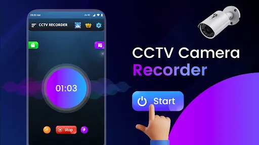 Скриншот 1 — CCTV Camera Video Recorder App