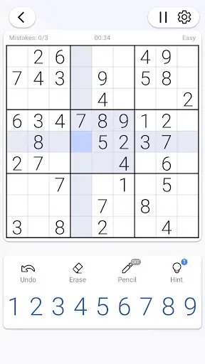 Скриншот 1 — Sudoku - Classic Sudoku Puzzle