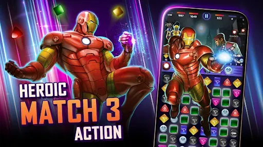 Скриншот 2 — MARVEL Puzzle Quest: Hero RPG