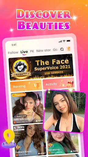 Скриншот 1 — Tikko-Live Stream, Video Chat