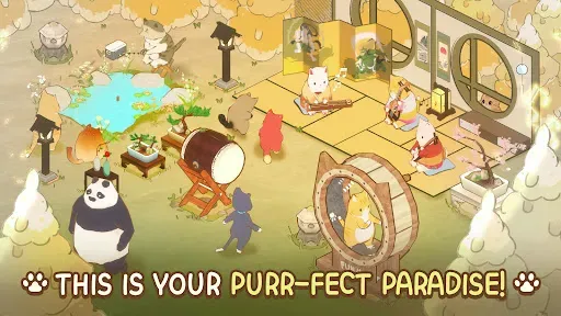 Скриншот 3 — Cat Garden - Food Party Tycoon