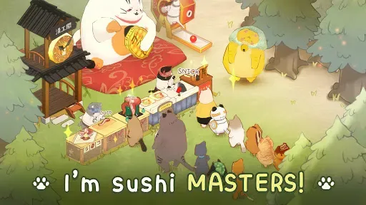 Скриншот 5 — Cat Garden - Food Party Tycoon