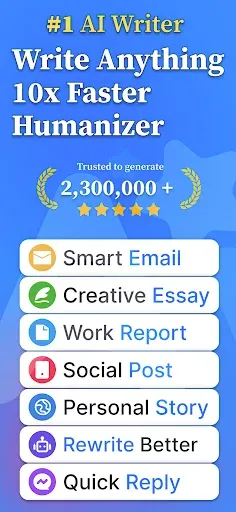 Скриншот 1 — Daily AI Writer: Email, Letter