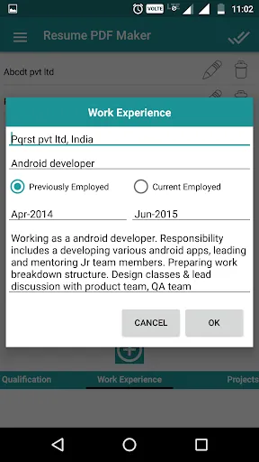 Скриншот 6 — Resume PDF Maker / CV Builder